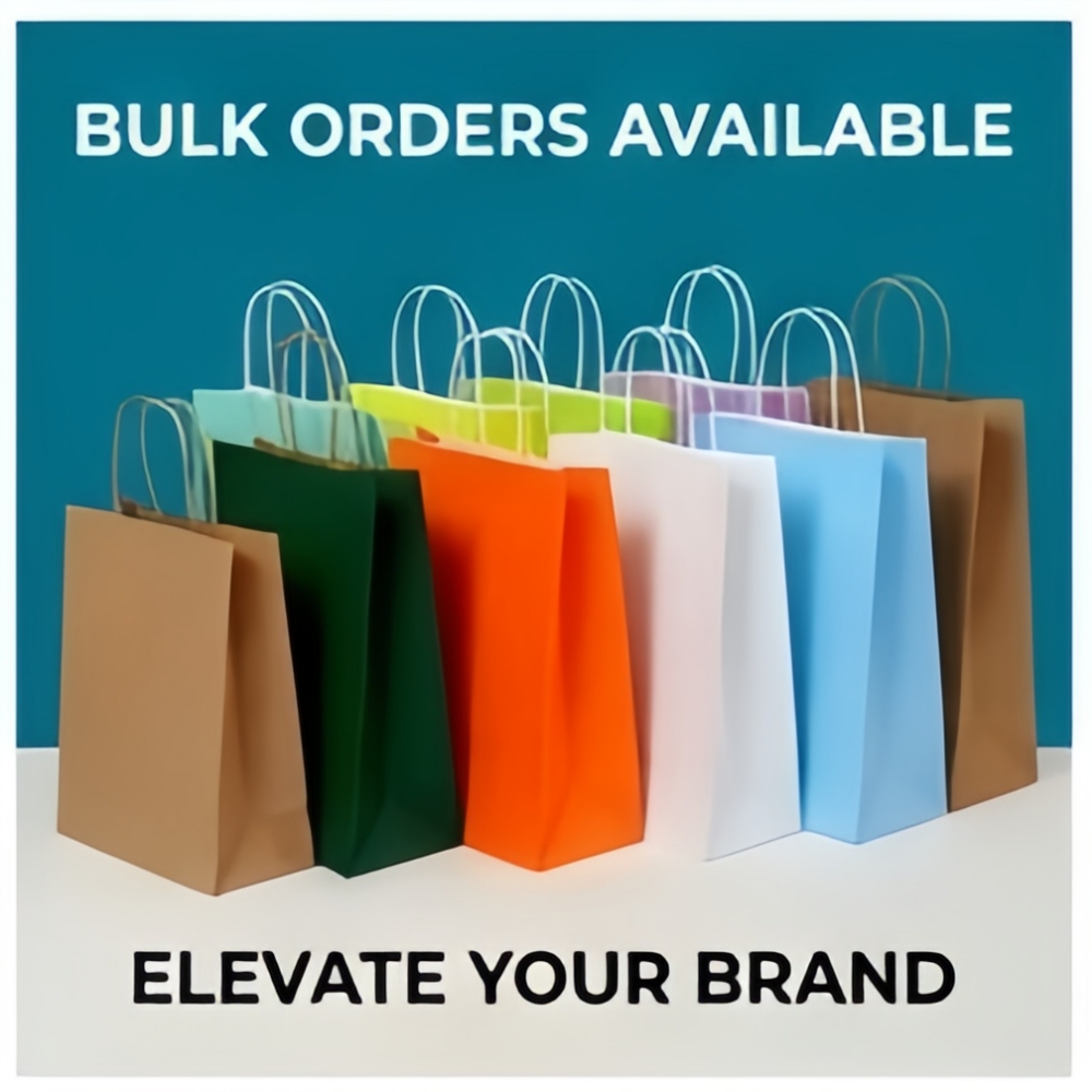 Wedding/Event Supply Store - Customizable Kraft Paper Bags with Handles