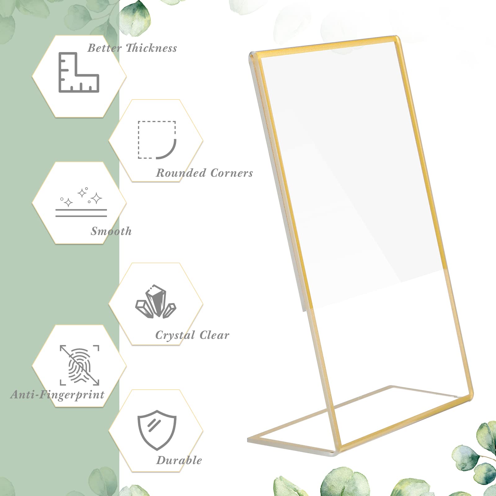 Gold Frame Acrylic Sign Holder - Table Number Gold recension och pris