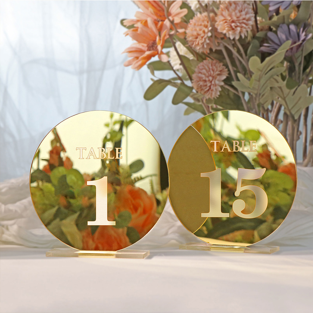 Acrylic Wedding Table Number S - Table Number Gold recension och pris