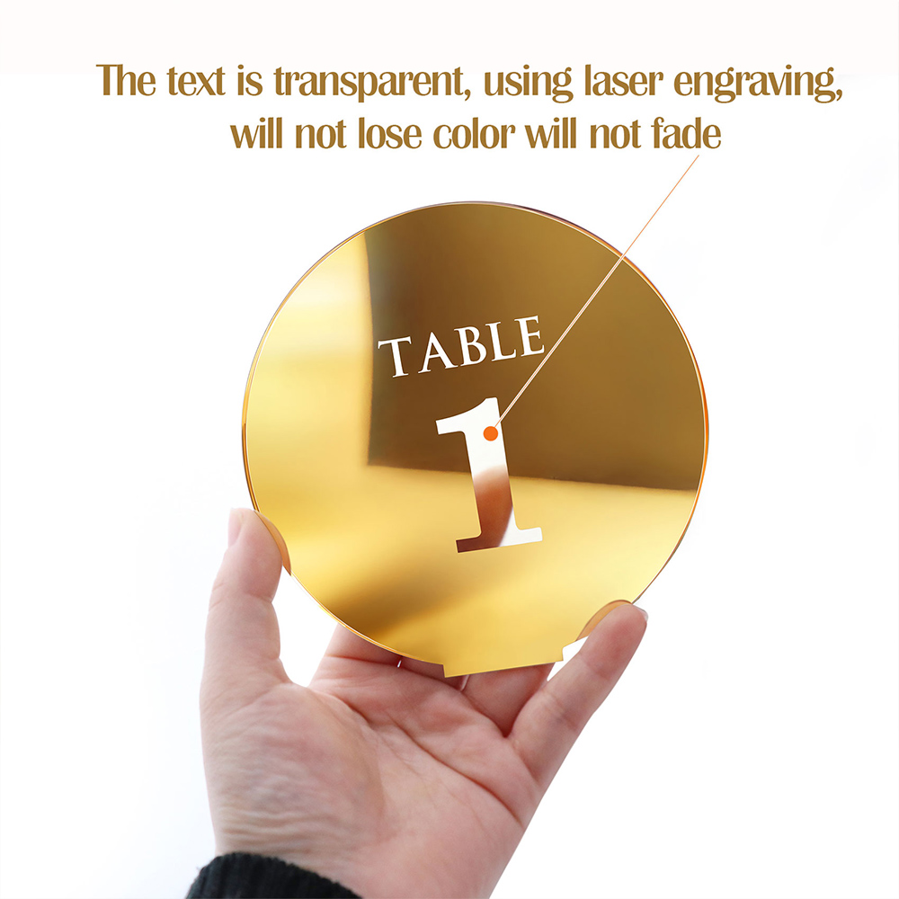 Acrylic Wedding Table Number S - Table Number Gold recension och pris