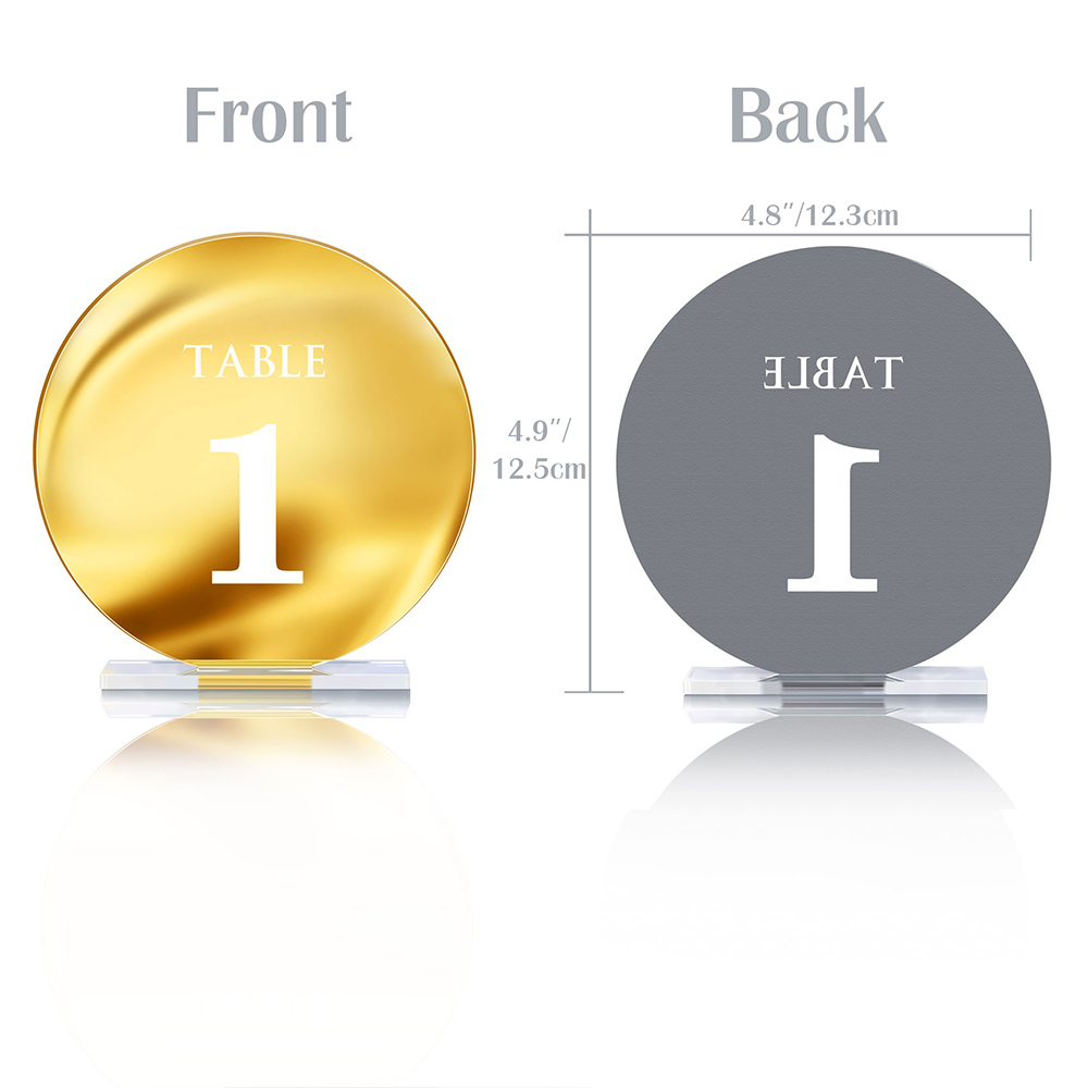 Acrylic Wedding Table Number S - Table Number Gold recension och pris