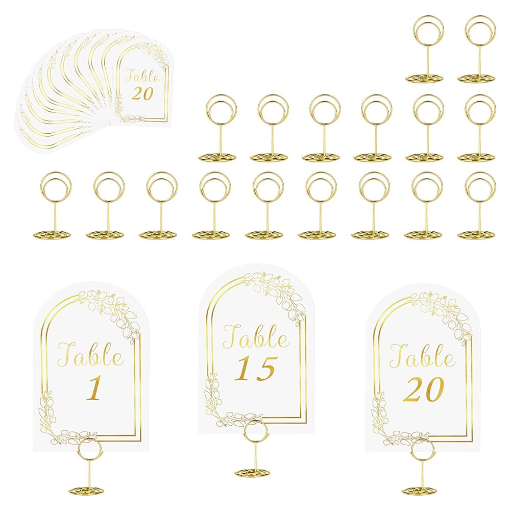 AT19-Wedding Table Number 1-20 - Table Number Gold recension och pris