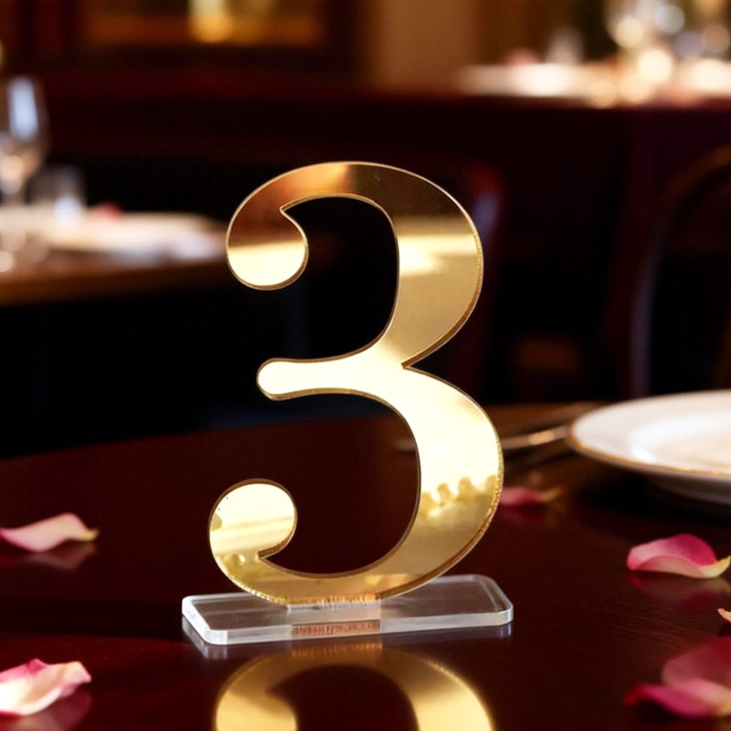 Numbers for Wedding Tables wit - Table Number Gold recension och pris