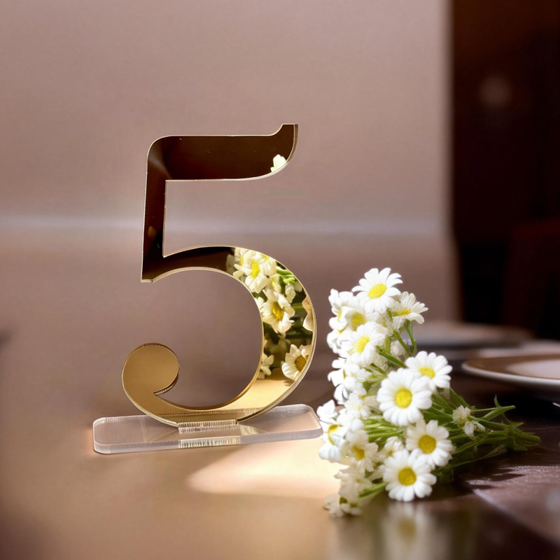 Numbers for Wedding Tables wit - Table Number Gold recension och pris