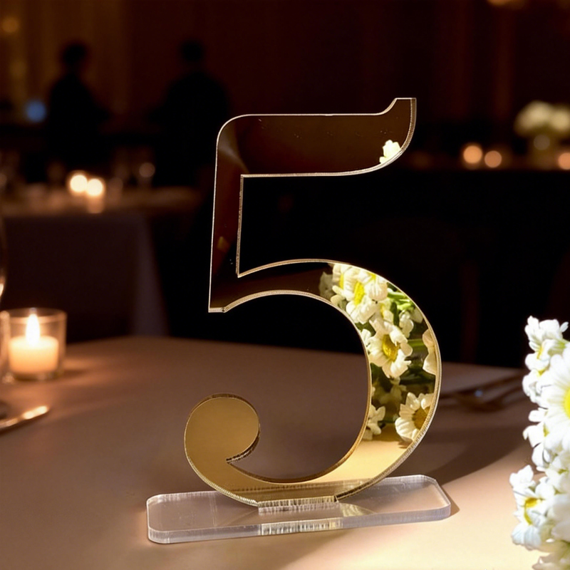 Numbers for Wedding Tables wit - Table Number Gold recension och pris