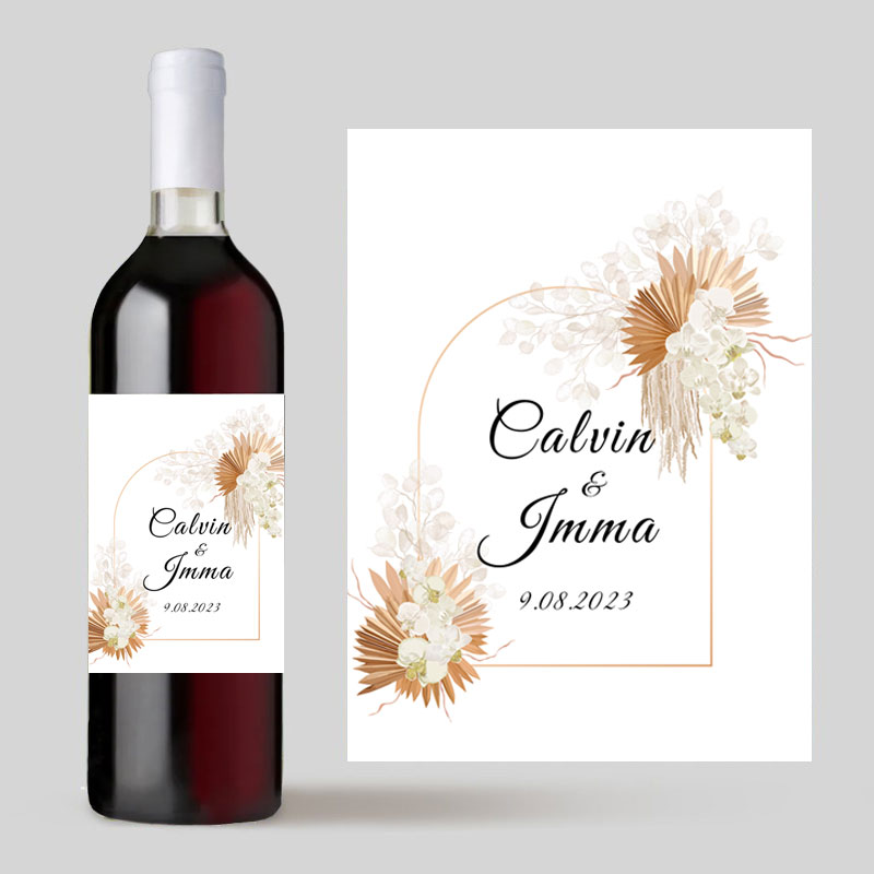 Custom Wedding Wine Labels Sti - Table Number Gold recension och pris
