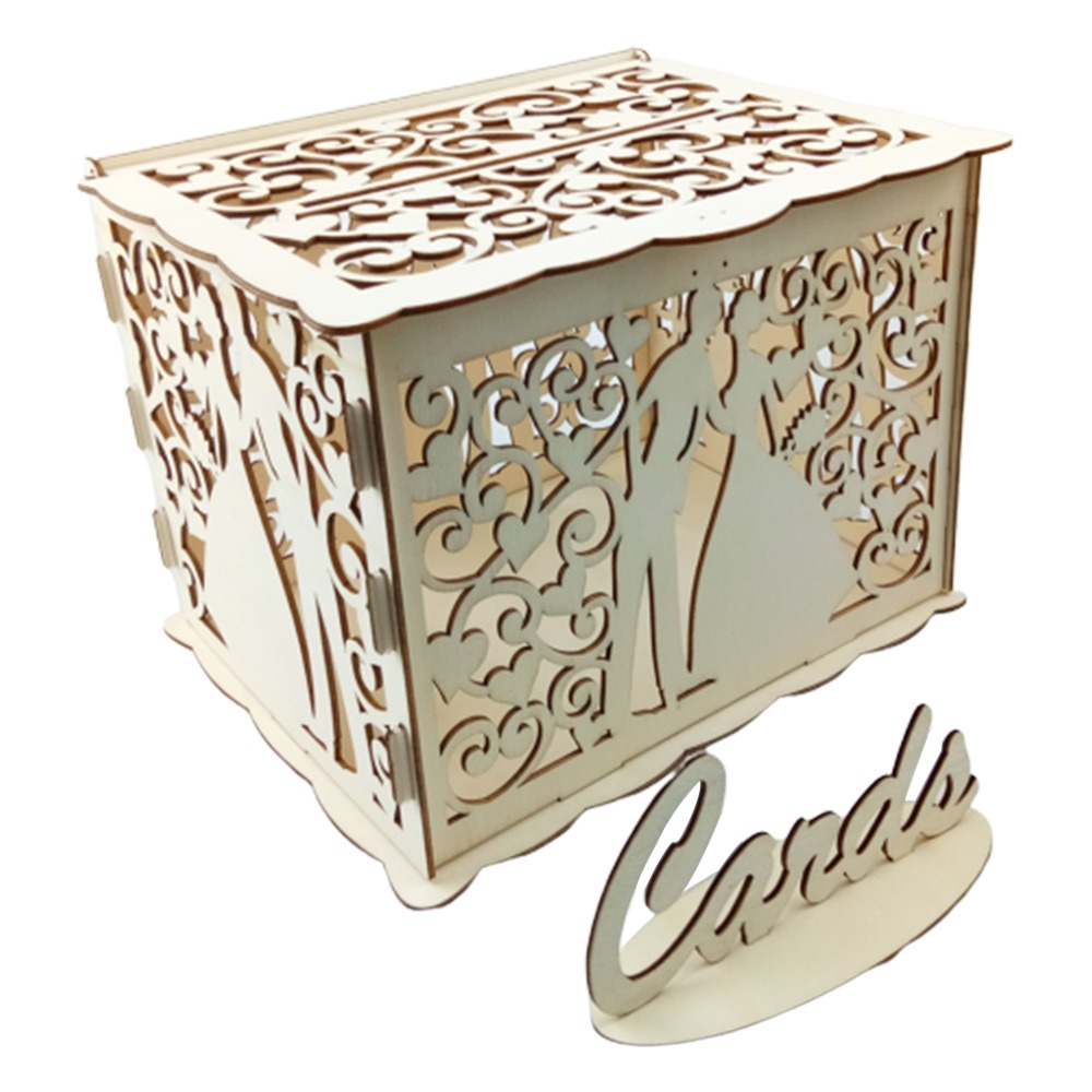 22.5x15x15cm Wooden Wedding Ca - Wedding Card Box recension och pris