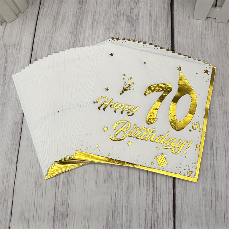 10Pcs Gold Happy 70th Birthday - Table Number Gold recension och pris