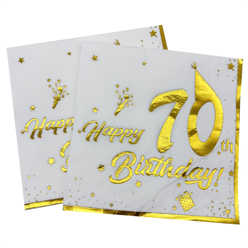 10Pcs Gold Happy 70th Birthday - Table Number Gold recension och pris