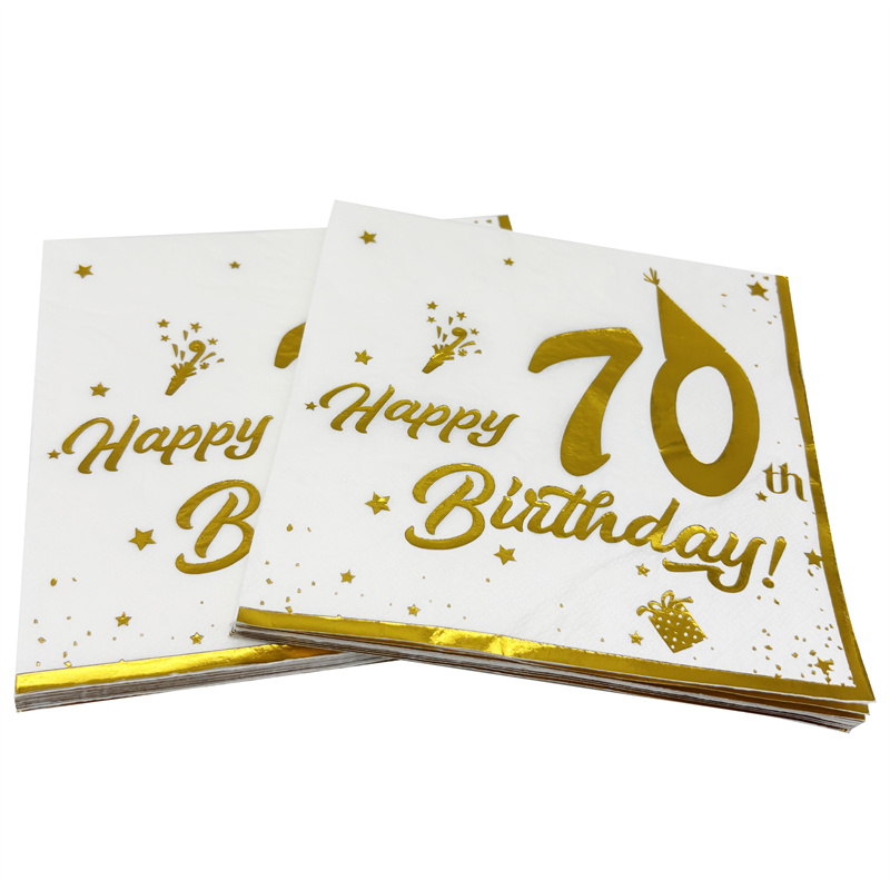 10Pcs Gold Happy 70th Birthday - Table Number Gold recension och pris