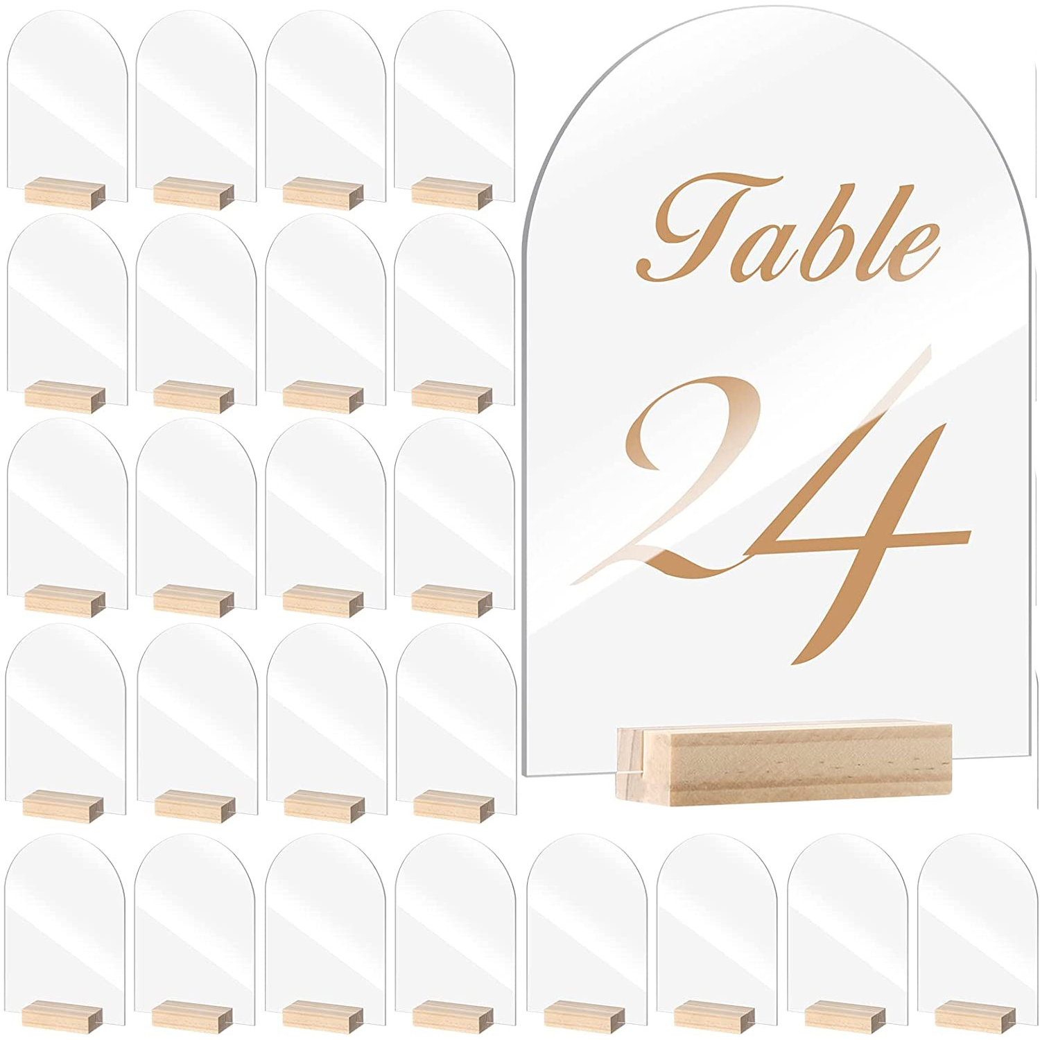 10/20/30/50PCS Arch Acrylic Si - Table Number Gold recension och pris