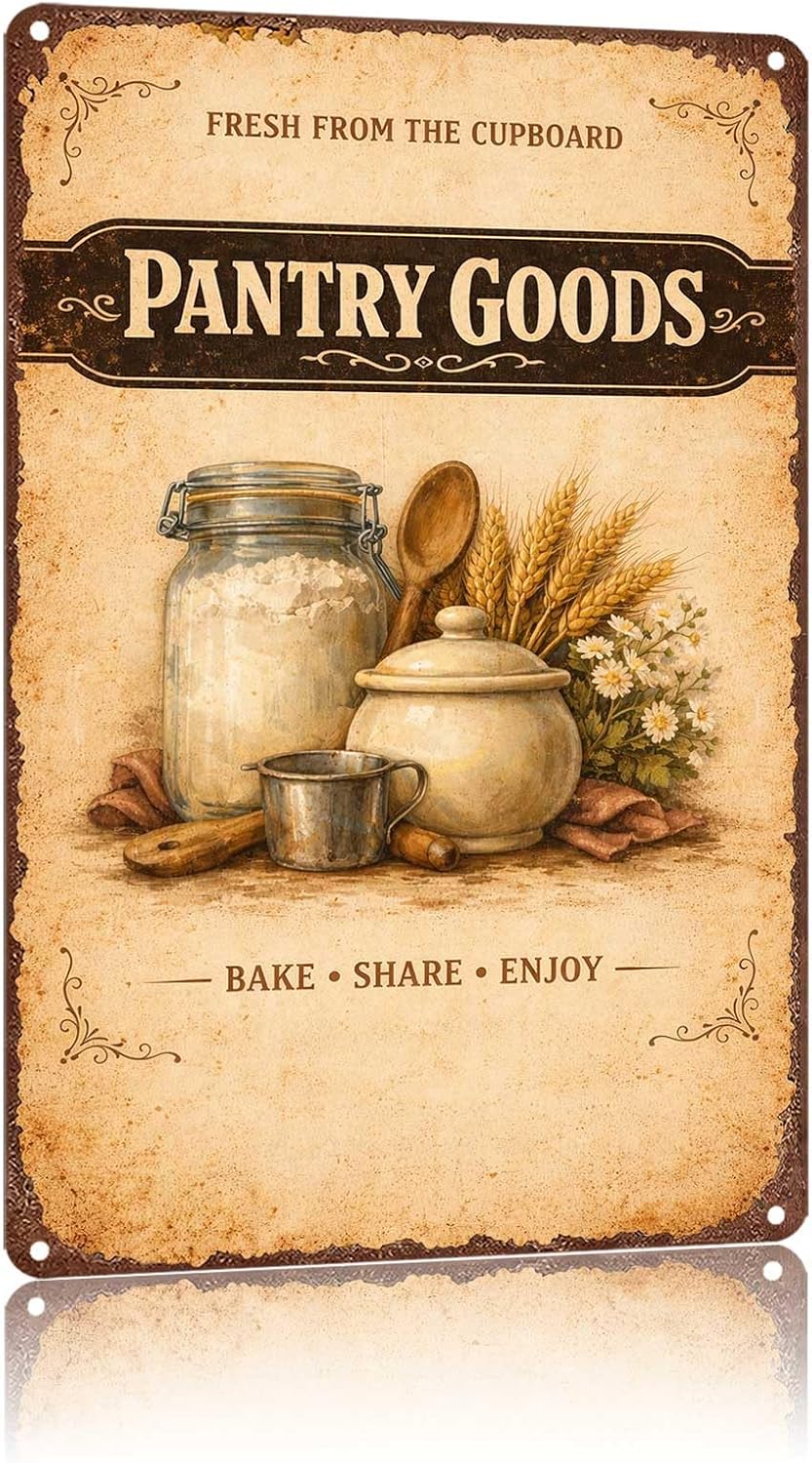 Metal Sign Vintage Pantry Good - Good Floral & Wedding Decor Supply Photos recension och pris