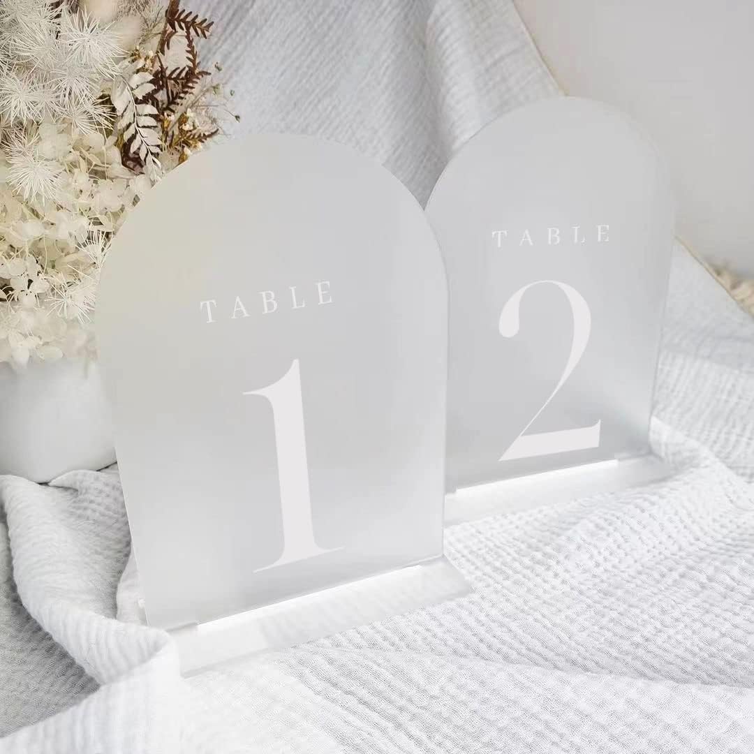 Arch Acrylic Table Numbers wit - Table Number Gold recension och pris