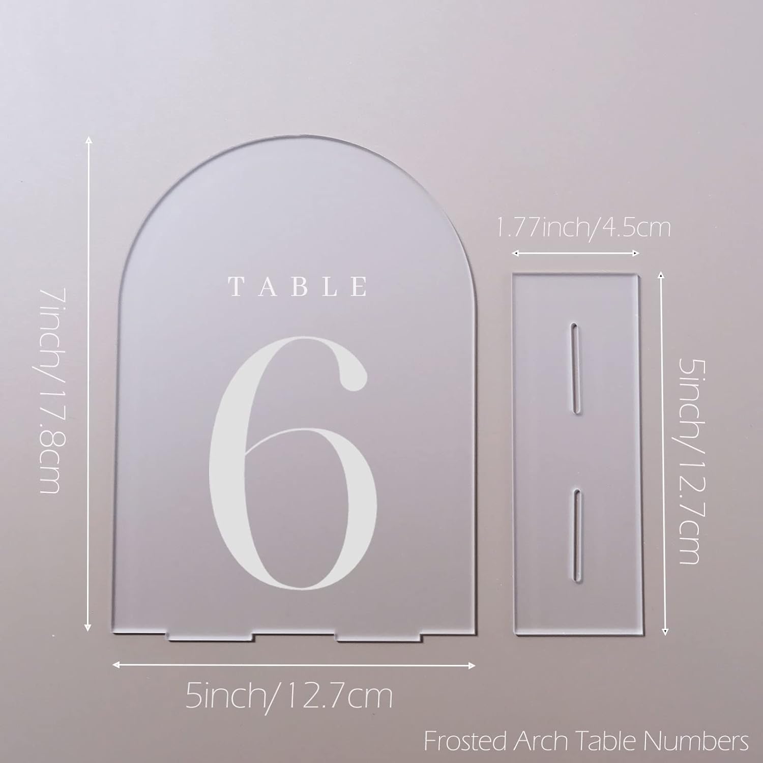 Arch Acrylic Table Numbers wit - Table Number Gold recension och pris