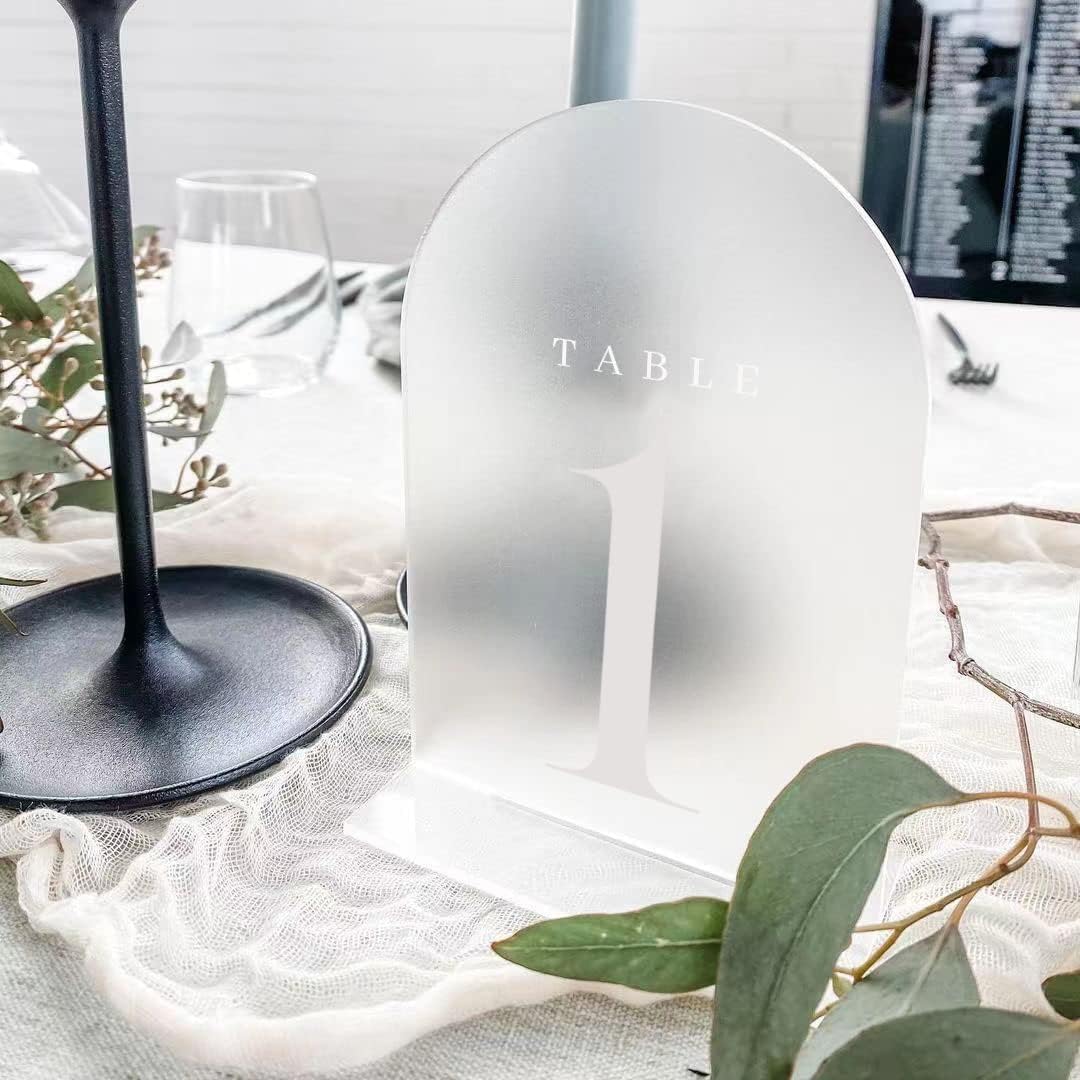 Arch Acrylic Table Numbers wit - Table Number Gold recension och pris