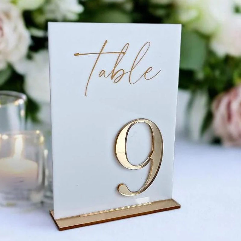 Wedding Table Numbers for Cere - Table Number Gold recension och pris