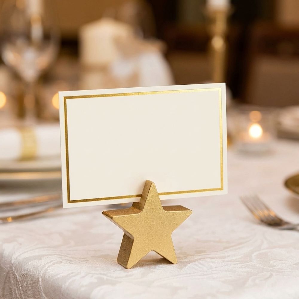 12PCS Star Heart Shaped Table  - Table Number Gold recension och pris