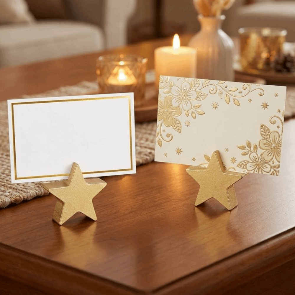 12PCS Star Heart Shaped Table  - Table Number Gold recension och pris