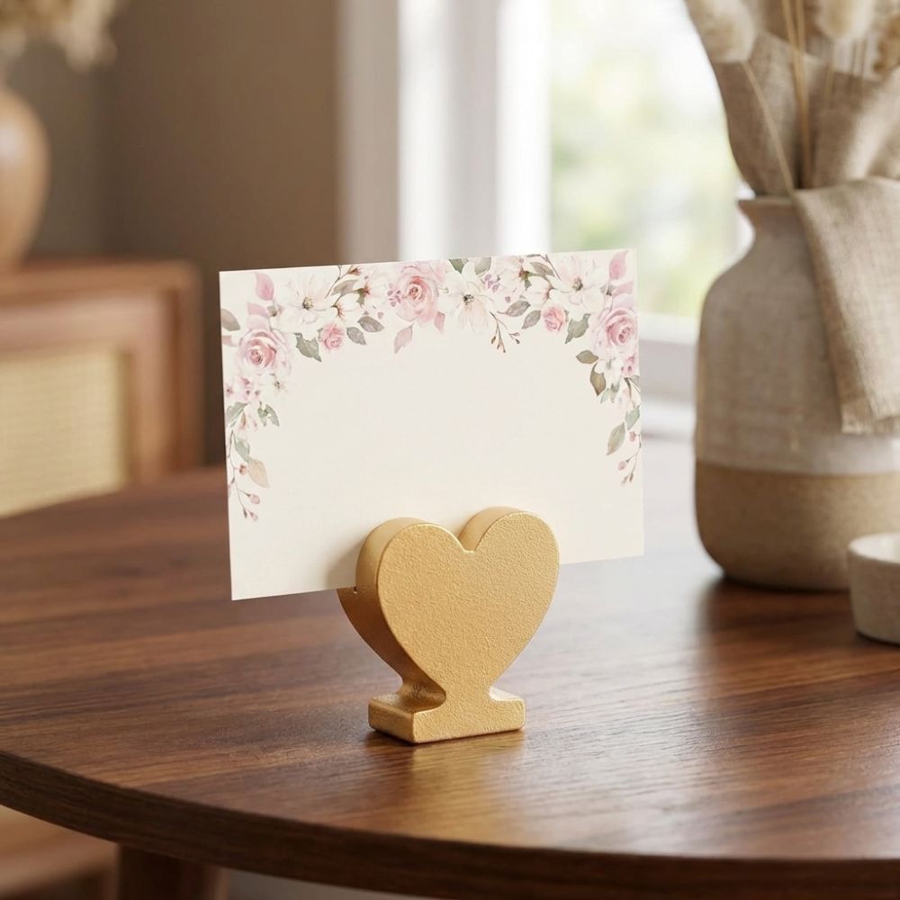 12PCS Star Heart Shaped Table  - Table Number Gold recension och pris