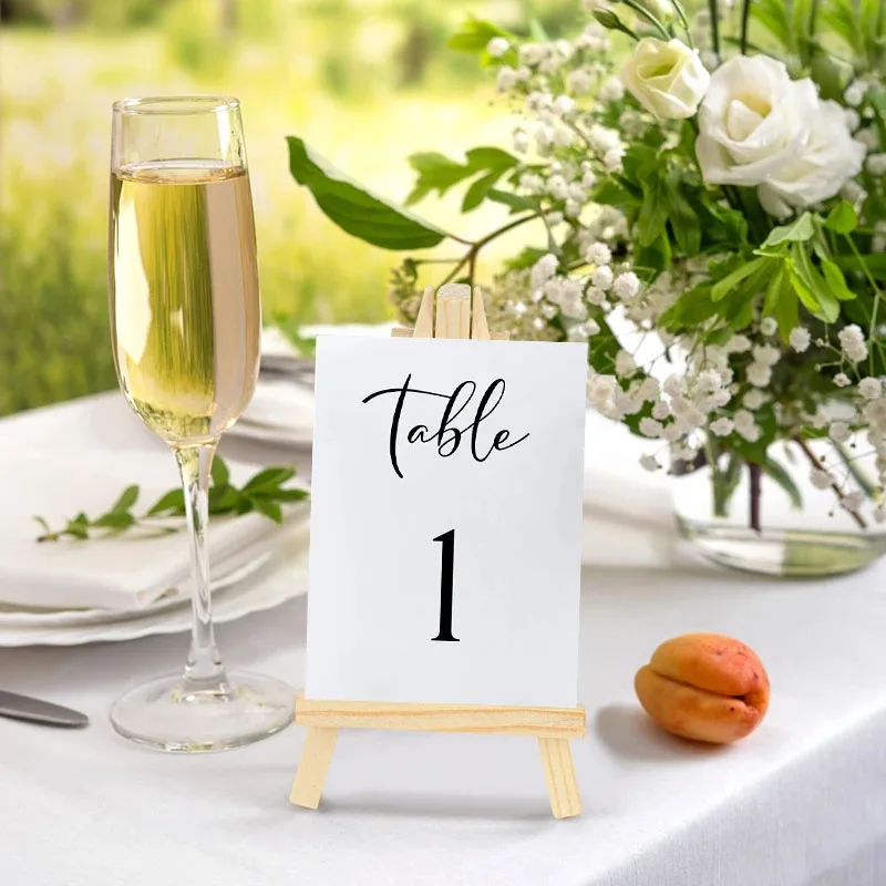10pcs Wood Mini Easel Frame De - Table Number Gold recension och pris